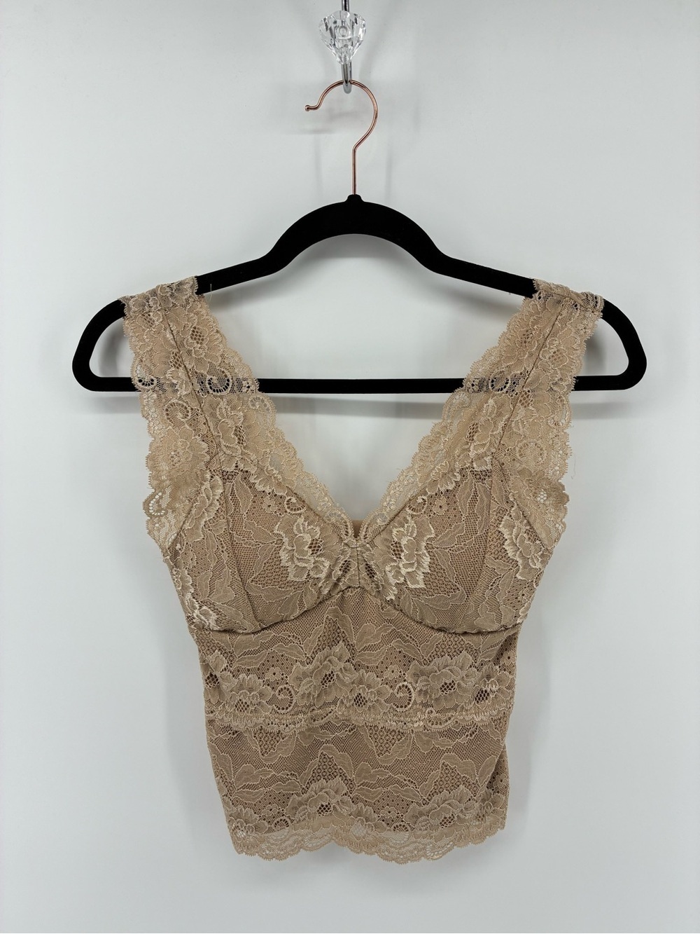 Lace Bralette Tank in Nude